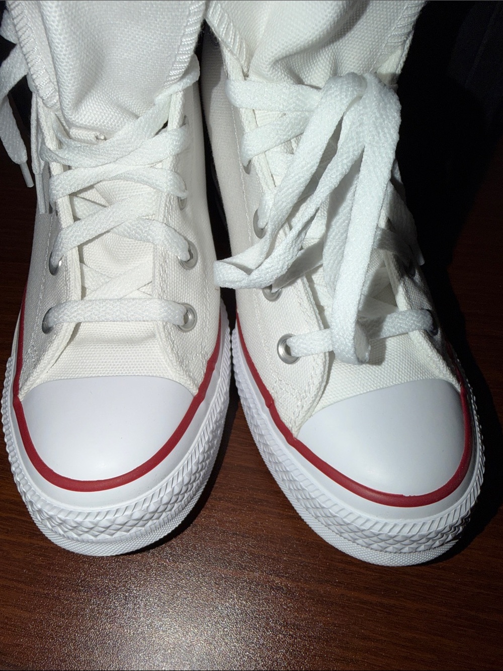 White High-Top hidden wedge Chucks - Picture 9 of 12